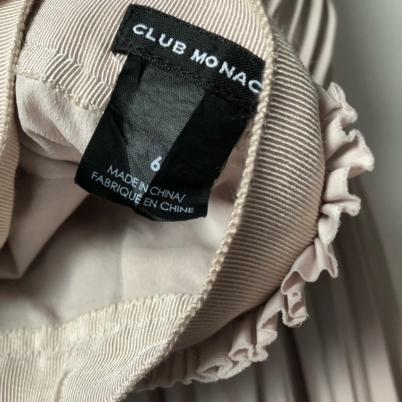 Club Monaco maxi pleated skirt in mushroom size 6 - Picture 5 of 6